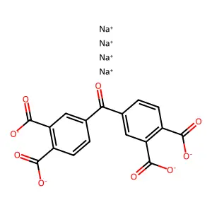 1,2-Benzenedicarboxylic acid, 4,4'-carbonylbis-, sodium salt (1:4) structure