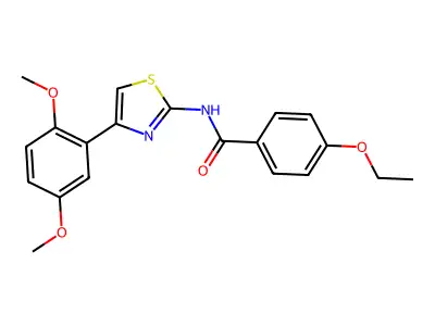 N-[4-(2,5-dimethoxyphenyl)-1,3-thiazol-2-yl]-4-ethoxybenzamide structure