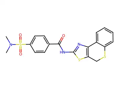 4-(dimethylsulfamoyl)-N-{4H-thiochromeno[4,3-d][1,3]thiazol-2-yl}benzamide structure
