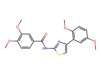 N-[4-(2,5-dimethoxyphenyl)-1,3-thiazol-2-yl]-3,4-dimethoxybenzamide structure