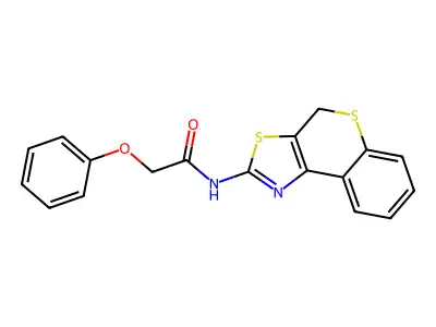 2-phenoxy-N-(4H-thiochromeno[4,3-d]thiazol-2-yl)acetamide structure