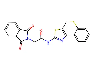 2-(1,3-dioxoisoindolin-2-yl)-N-(4H-thiochromeno[4,3-d]thiazol-2-yl)acetamide structure