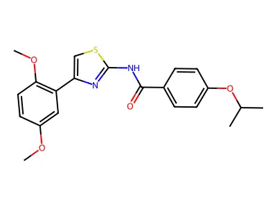 N-(4-(2,5-dimethoxyphenyl)thiazol-2-yl)-4-isopropoxybenzamide structure