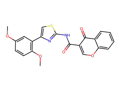 N-(4-(2,5-dimethoxyphenyl)thiazol-2-yl)-4-oxo-4H-chromene-3-carboxamide structure