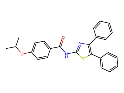 N-(4,5-diphenylthiazol-2-yl)-4-isopropoxybenzamide structure