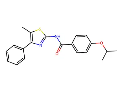 4-isopropoxy-N-(5-methyl-4-phenylthiazol-2-yl)benzamide structure