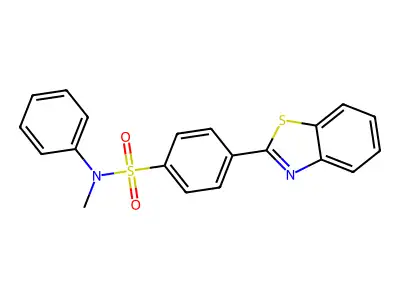 4-(benzo[d]thiazol-2-yl)-N-methyl-N-phenylbenzenesulfonamide structure