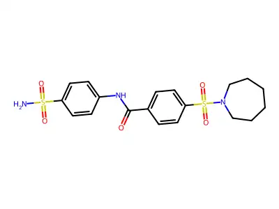 4-(azepan-1-ylsulfonyl)-N-(4-sulfamoylphenyl)benzamide structure