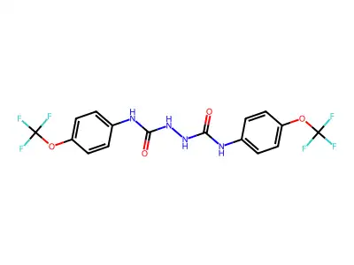1-[4-(trifluoromethoxy)phenyl]-3-[[4-(trifluoromethoxy)phenyl]carbamoylamino]urea structure