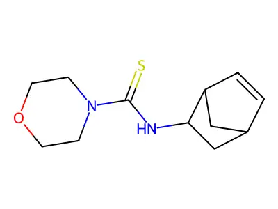 N4-bicyclo[2.2.1]hept-5-en-2-ylmorpholine-4-carbothioamide structure