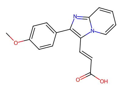3-[2-(4-Methoxyphenyl)imidazo[1,2-a]pyridin-3-yl]prop-2-enoic acid structure