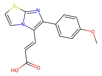 3-[6-(4-Methoxyphenyl)imidazo[2,1-b]thiazol-5-yl]prop-2-enoic acid structure