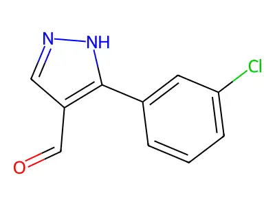 3-(3-Chlorophenyl)-1H-pyrazole-4-carboxaldehyde structure