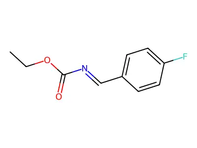(4-Fluoro-benzylidene)-carbamic acid ethyl ester structure