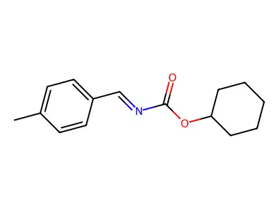 cyclohexyl N-[(4-methylphenyl)methylidene]carbamate structure