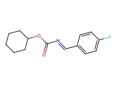 (4-Fluoro-benzylidene)-carbamic acid cyclohexyl ester structure