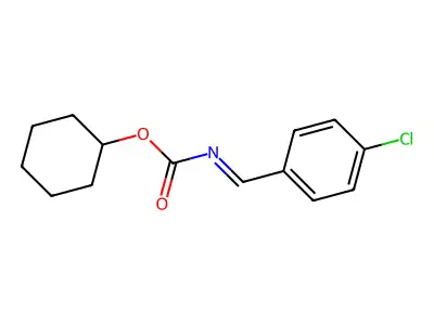 Cyclohexyl 4-chlorobenzylidenecarbamate structure