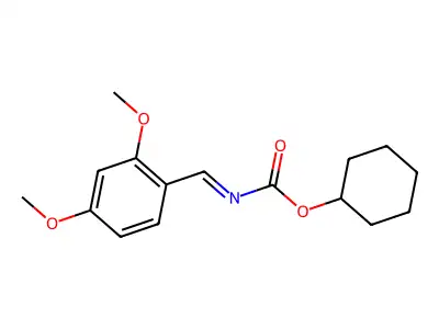 Cyclohexyl 2,4-dimethoxybenzylidenecarbamate structure