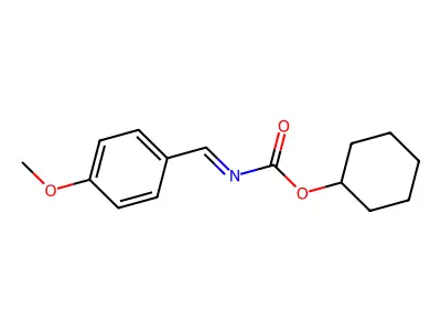 cyclohexyl N-[(4-methoxyphenyl)methylidene]carbamate structure