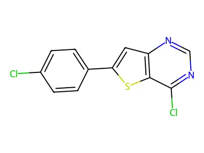 4-Chloro-6-(4-chlorophenyl)thieno[3,2-d]pyrimidine structure
