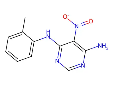 4-N-(2-methylphenyl)-5-nitropyrimidine-4,6-diamine structure