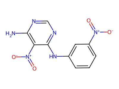 5-nitro-N4-(3-nitrophenyl)pyrimidine-4,6-diamine structure