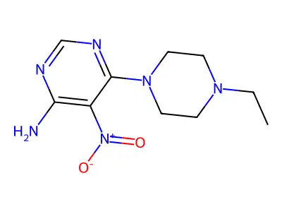 6-(4-Ethylpiperazin-1-yl)-5-nitropyrimidin-4-amine structure