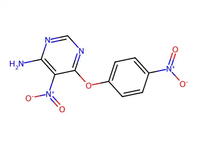 5-Nitro-6-(4-nitrophenoxy)pyrimidin-4-amine structure