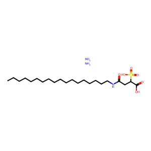 Butanoic acid, 4-(octadecylamino)-4-oxosulfo-, ammonium salt (1:2) structure