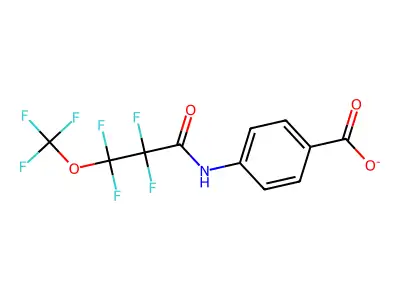4-[[2,2,3,3-Tetrafluoro-3-(trifluoromethoxy)propanoyl]amino]benzoate structure