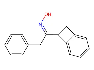 (NE)-N-[1-(7-bicyclo[4.2.0]octa-1,3,5-trienyl)-2-phenylethylidene]hydroxylamine structure