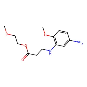 beta-Alanine, N-(5-amino-2-methoxyphenyl)-, 2-methoxyethyl ester structure