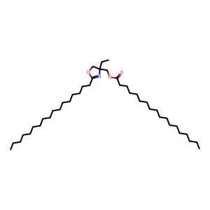Octadecanoic acid, (4-ethyl-2-heptadecyl-4,5-dihydro-4-oxazolyl)methyl ester structure