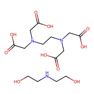 Tetrakis(bis(2-hydroxyethyl)ammonium) ethylenediaminetetraacetate structure