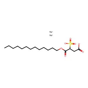 Butanedioic acid, 2-sulfo-, 1-tridecyl ester, sodium salt (1:2) structure