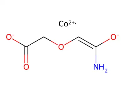 Cobalt, (2-(2-amino-2-oxoethoxy-kappaO)acetato(2-)-kappaO)- structure