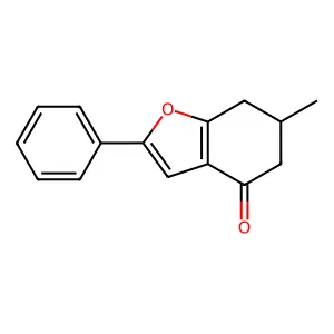 2-Phenyl-6-methyl-4-oxo-4,5,6,7-tetrahydrobenzofuran structure