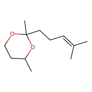 1,3-Dioxane, 2,4-dimethyl-2-(4-methyl-3-penten-1-yl)- structure