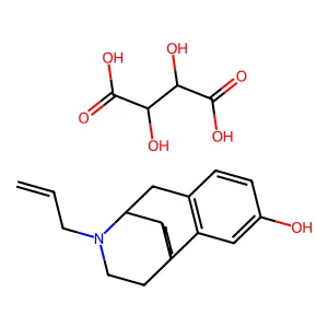 2,3-Dihydroxybutanedioic acid--17-(prop-2-en-1-yl)morphinan-3-ol (1/1) structure