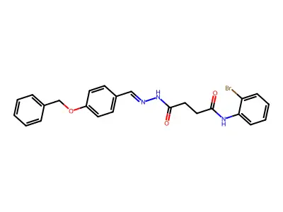 N-(2-bromophenyl)-N'-[(4-phenylmethoxyphenyl)methylideneamino]butanediamide structure