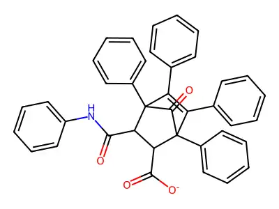 7-oxo-1,2,3,4-tetraphenyl-6-(phenylcarbamoyl)bicyclo[2.2.1]hept-2-ene-5-carboxylate structure