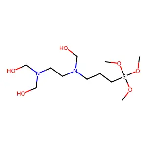 10-Oxa-2,5-diaza-9-silaundecan-1-ol, 2,5-bis(hydroxymethyl)-9,9-dimethoxy- structure