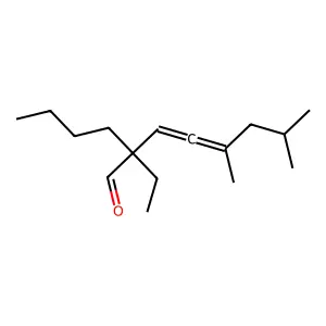 3,4-Octadienal, 2-butyl-2-ethyl-5,7-dimethyl- structure