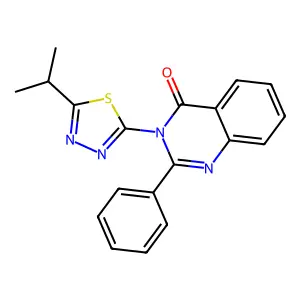 4(3H)-Quinazolinone, 3-(5-(1-methylethyl)-1,3,4-thiadiazol-2-yl)-2-phenyl- structure
