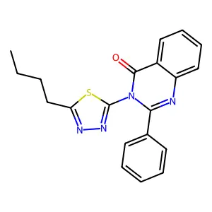 4(3H)-Quinazolinone, 3-(5-butyl-1,3,4-thiadiazol-2-yl)-2-phenyl- structure