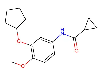 N-(3-cyclopentyloxy-4-methoxyphenyl)cyclopropanecarboxamide structure