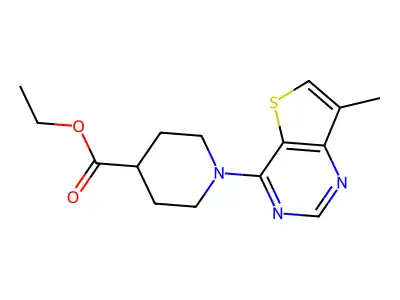 Ethyl 1-(7-methylthieno[3,2-d]pyrimidin-4-yl)piperidine-4-carboxylate structure