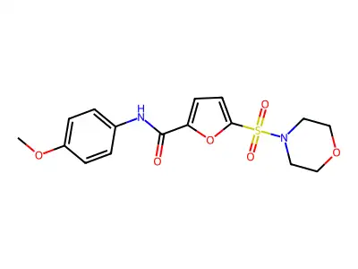 N-(4-methoxyphenyl)-5-morpholin-4-ylsulfonylfuran-2-carboxamide structure