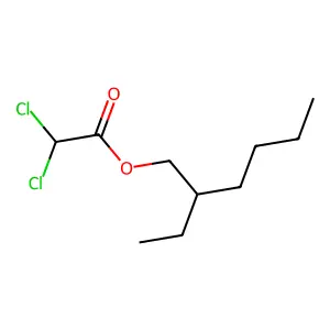 Acetic acid, dichloro-, 2-ethylhexyl ester structure