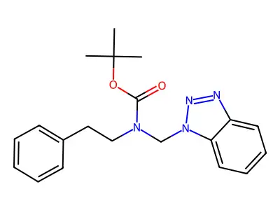 tert-Butyl N-(1H-1,2,3-benzotriazol-1-ylmethyl)-N-(2-phenylethyl)carbamate structure